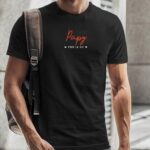 T-Shirt Noir Papy pour la vie Pour homme-2