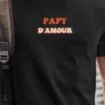T-Shirt Noir Papy d'amour Pour homme-1
