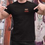 T-Shirt Noir Papy love Pour homme-2