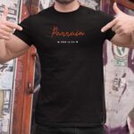 T-Shirt Noir Parrain pour la vie Pour homme-2
