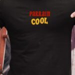 T-Shirt Noir Parrain cool disco Pour homme-1