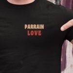 T-Shirt Noir Parrain love Pour homme-1