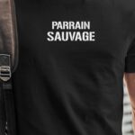 T-Shirt Noir Parrain sauvage Pour homme-1