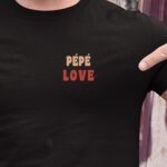 T-Shirt Noir Pépé love Pour homme-1