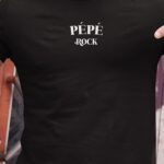 T-Shirt Noir Pépé rock Pour homme-1