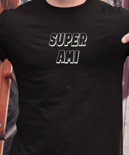 T-Shirt-Noir-Super-Ami-Pour-homme-2