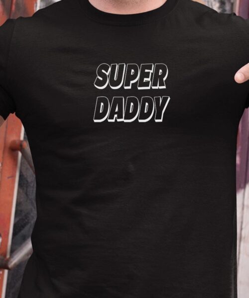 T-Shirt-Noir-Super-Daddy-Pour-homme-2