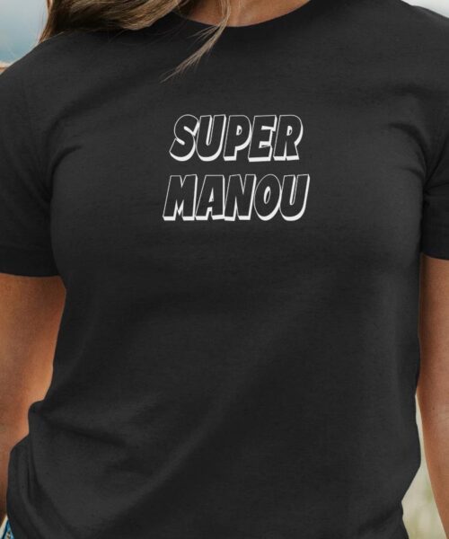 T-Shirt-Noir-Super-Manou-Pour-femme-2