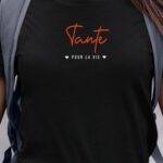 T-Shirt Noir Tante pour la vie Pour femme-1