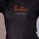 T-Shirt Noir Tantine pour la vie Pour femme-1