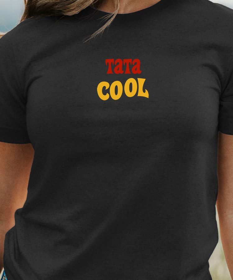 T-Shirt Noir Tata cool disco Pour femme-1