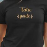 T-Shirt Noir Tata poule Pour femme-1