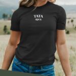 T-Shirt Noir Tata rock Pour femme-2