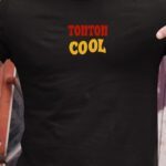 T-Shirt Noir Tonton cool disco Pour homme-1