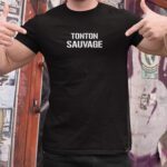 T-Shirt Noir Tonton sauvage Pour homme-2