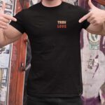 T-Shirt Noir Tribu love Pour homme-2