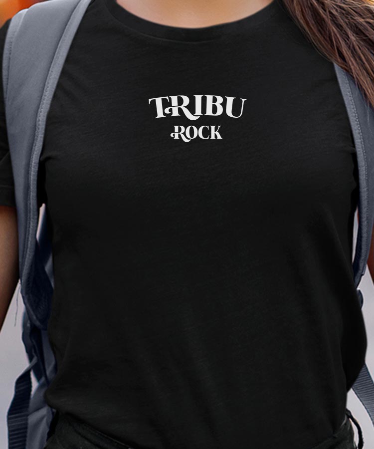 T-Shirt Noir Tribu rock Pour femme-1