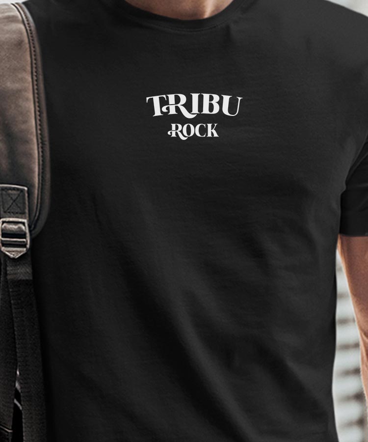 T-Shirt Noir Tribu rock Pour homme-1