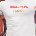 Tee-shirt - Blanc - Beau-Papa d'amour funky Pour homme-1