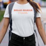 Tee-shirt - Blanc - Belle-Maman d'amour funky Pour femme-2