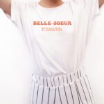 Tee-shirt - Blanc - Belle-Soeur d'amour funky Pour femme-2