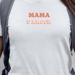 Tee-shirt - Blanc - Mama d'amour funky Pour femme-1