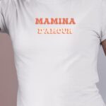 Tee-shirt - Blanc - Mamina d'amour funky Pour femme-1