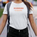 Tee-shirt - Blanc - Manoune d'amour funky Pour femme-2