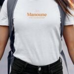 Tee-shirt - Blanc - Manoune la 8ième merveille du monde VF Pour femme-2