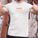 Tee-shirt - Blanc - Papa d'amour funky Pour homme-2