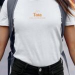 Tee-shirt - Blanc - Tata la 8ième merveille du monde VF Pour femme-2