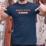 Tee-shirt - Bleu Marine - Beau-Papa d'amour funky Pour homme-2