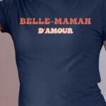 Tee-shirt - Bleu Marine - Belle-Maman d'amour funky Pour femme-1