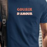 Tee-shirt - Bleu Marine - Cousin d'amour funky Pour homme-1