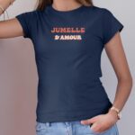 Tee-shirt - Bleu Marine - Jumelle d'amour funky Pour femme-2