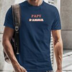 Tee-shirt - Bleu Marine - Papy d'amour funky Pour homme-2