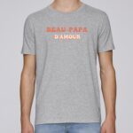 Tee-shirt - Gris - Beau-Papa d'amour funky Pour homme-2
