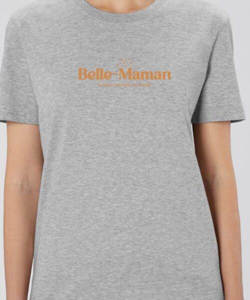 Tee-shirt - Gris - Belle-Maman la 8ième merveille du monde VF Pour femme-2.jpg
