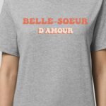 Tee-shirt - Gris - Belle-Soeur d'amour funky Pour femme-1
