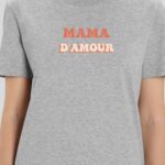 Tee-shirt - Gris - Mama d'amour funky Pour femme-1