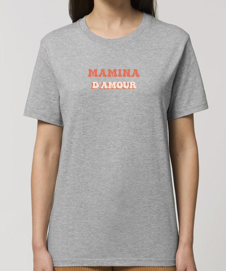 Tee-shirt - Gris - Mamina d'amour funky Pour femme-2
