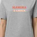 Tee-shirt - Gris - Mamina d'amour funky Pour femme-1