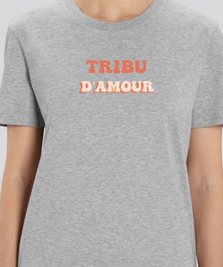 Tee-shirt - Gris - Tribu d'amour funky Pour femme-1