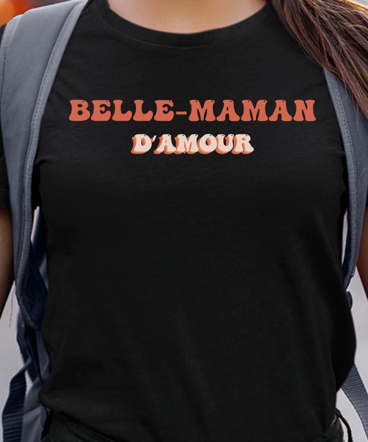 Tee-shirt - Noir - Belle-Maman d'amour funky Pour femme-1