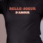 Tee-shirt - Noir - Belle-Soeur d'amour funky Pour femme-1