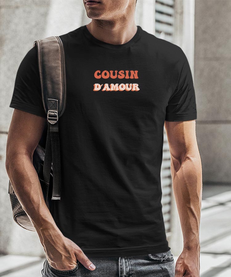Tee-shirt - Noir - Cousin d'amour funky Pour homme-2