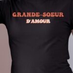 Tee-shirt - Noir - Grande-Soeur d'amour funky Pour femme-1