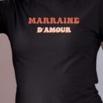 Tee-shirt - Noir - Marraine d'amour funky Pour femme-1