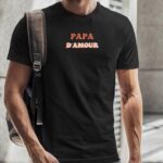 Tee-shirt - Noir - Papa d'amour funky Pour homme-2