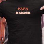 Tee-shirt - Noir - Papa d'amour funky Pour homme-1